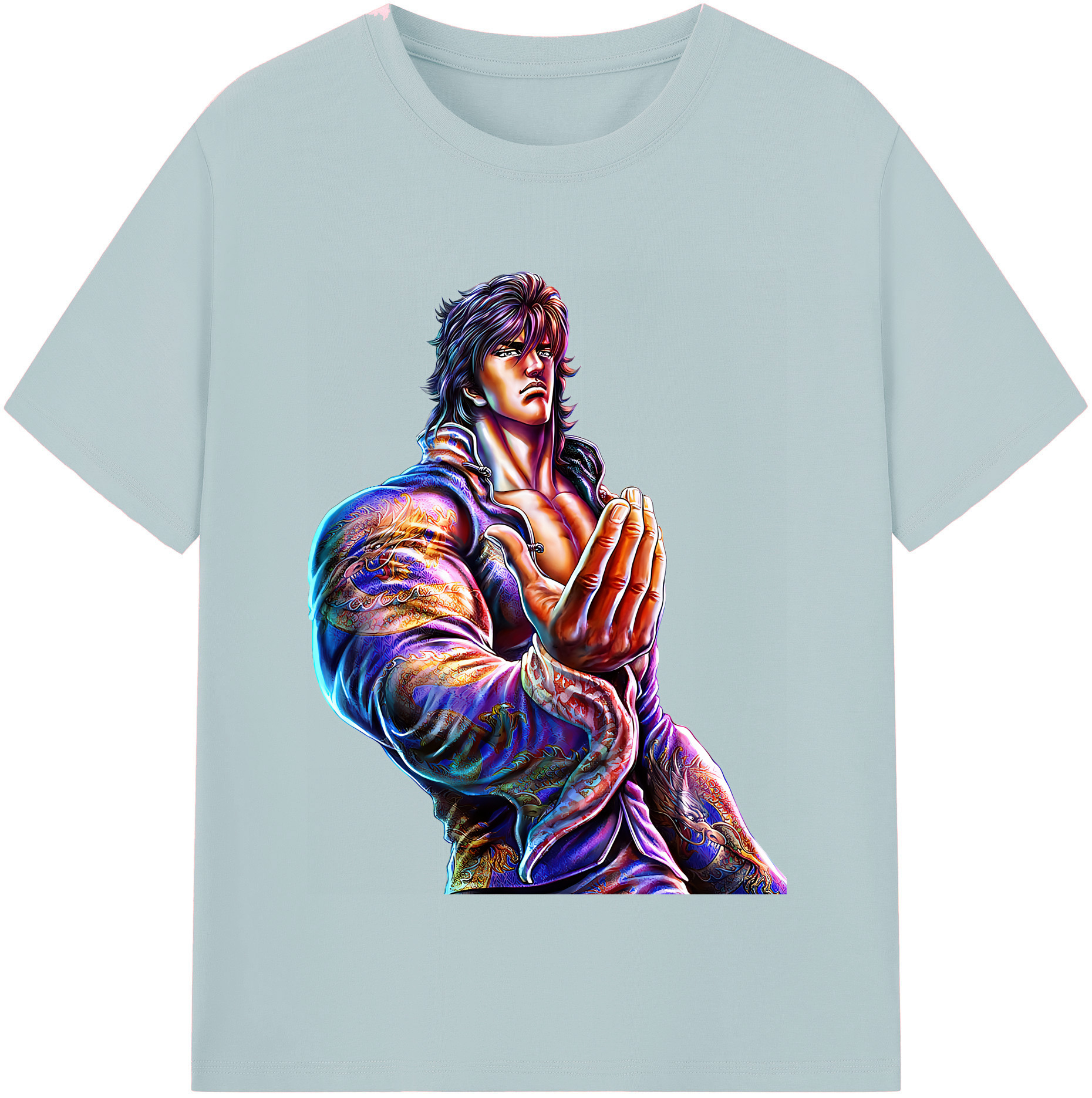 （画像用） 北斗の拳 Fist of the North Star 綿100％半袖Tシャツ（フロントプリント）